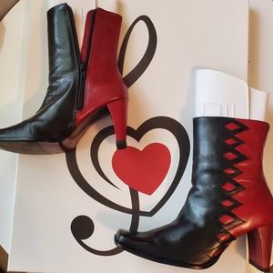 Brazilian Made Red and Black Leather Andiamo Boots 🔥